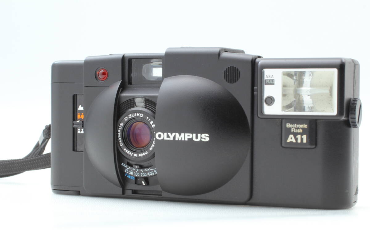 Olympus オリンパス XA2 ブラック A11フラッシュ付 コンパクトフィルムカメラ EF-2305