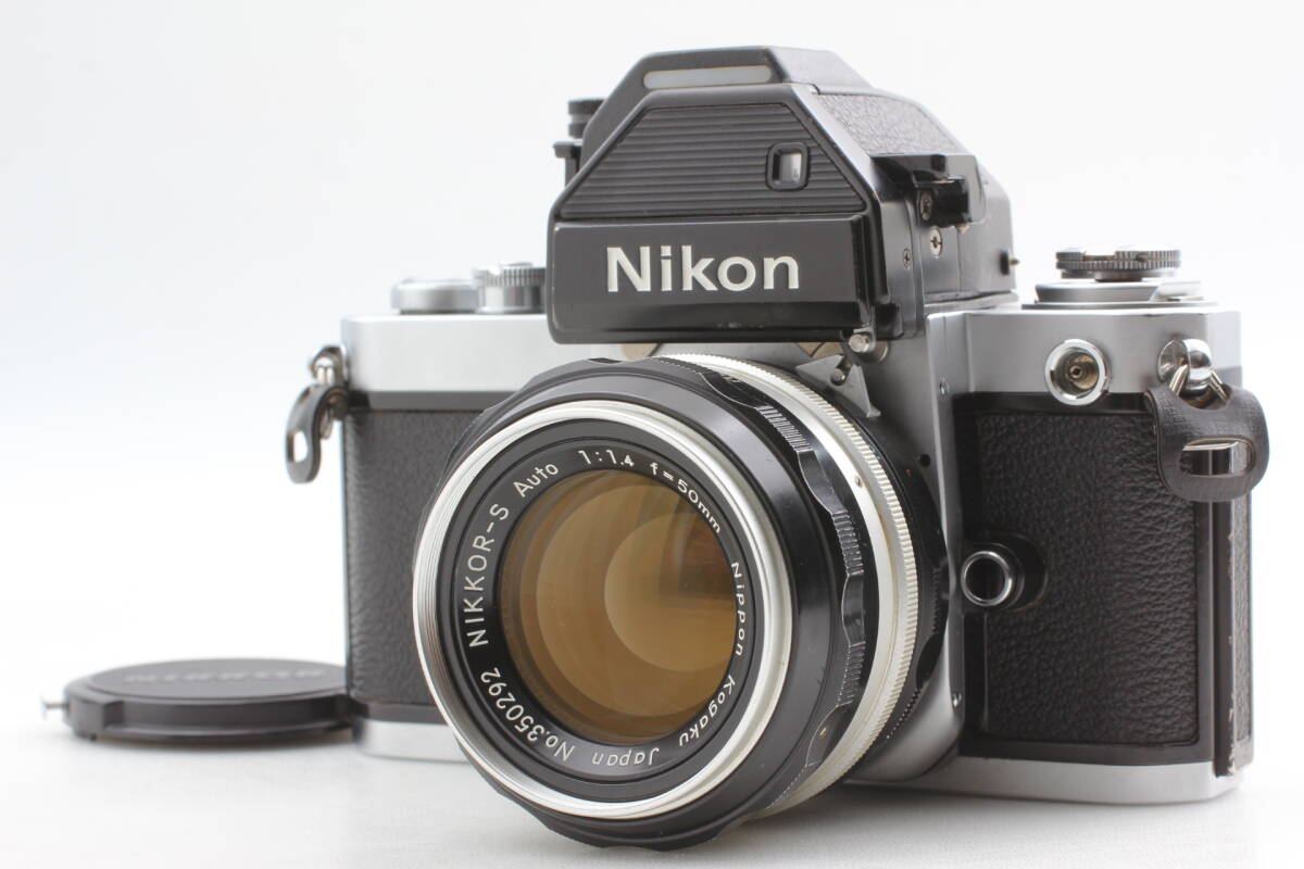 【美品】Nikon F2 Photomic S DP-2 シルバー 50mm F1.4 非AI レンズセット 動作良好 EF-2313