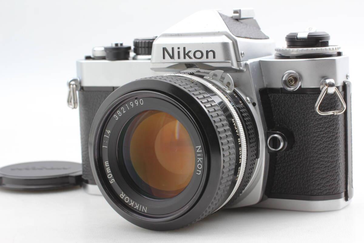 Nikon FE シルバー Ai NIKKOR 50mm F1.4 フィルムカメラ レンズセット 動作確認済 EF-2325