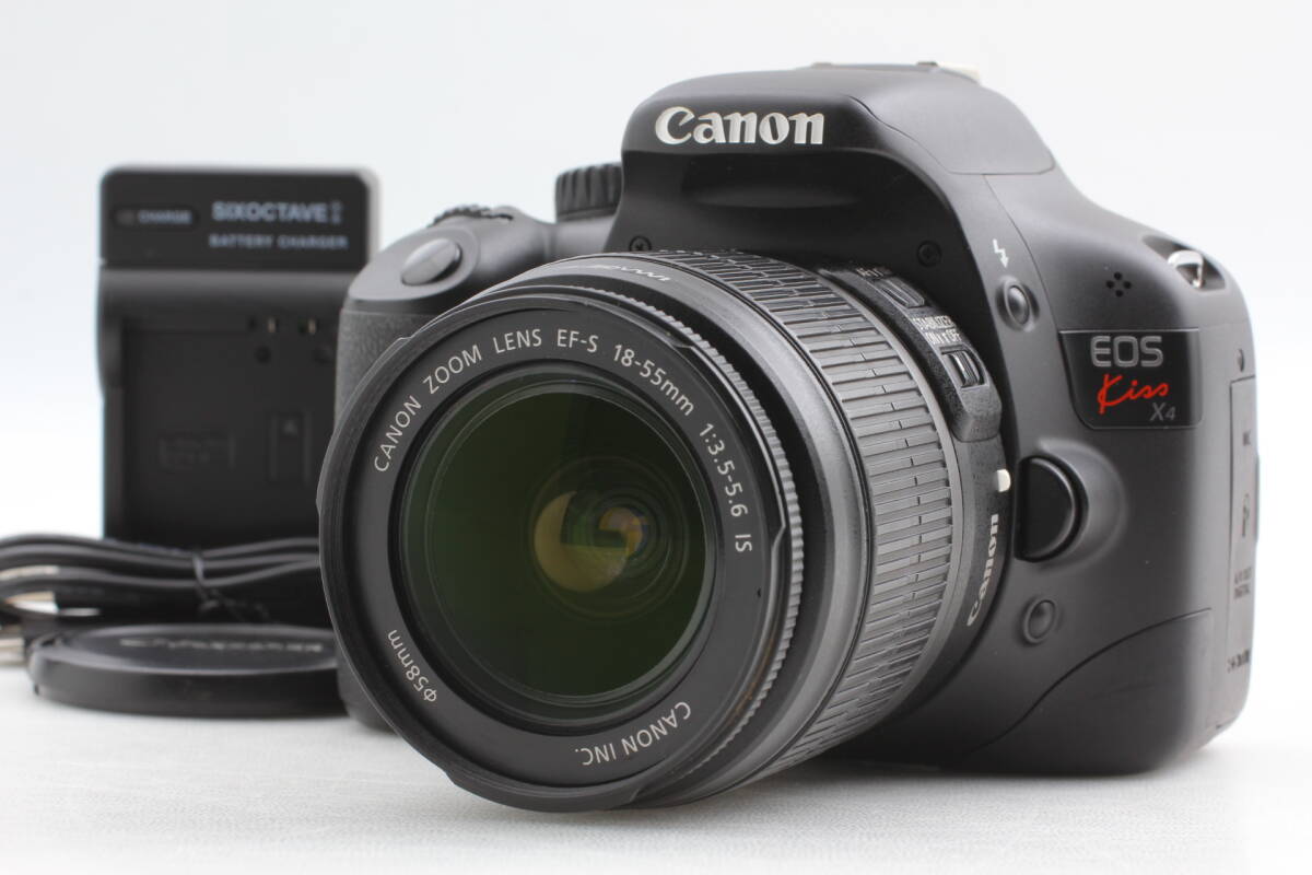 【美品】ショット数5,262回 Canon EOS Kiss X4 EF-S 18-55mm F3.5-5.6 IS レンズセット 動作良好 EF-2337