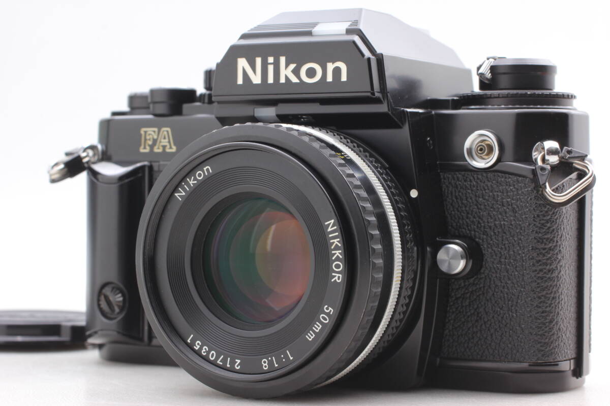 【美品】Nikon FA ブラック Ai-S NIKKOR 50mm F1.8 レンズセット 動作良好 EF-2378