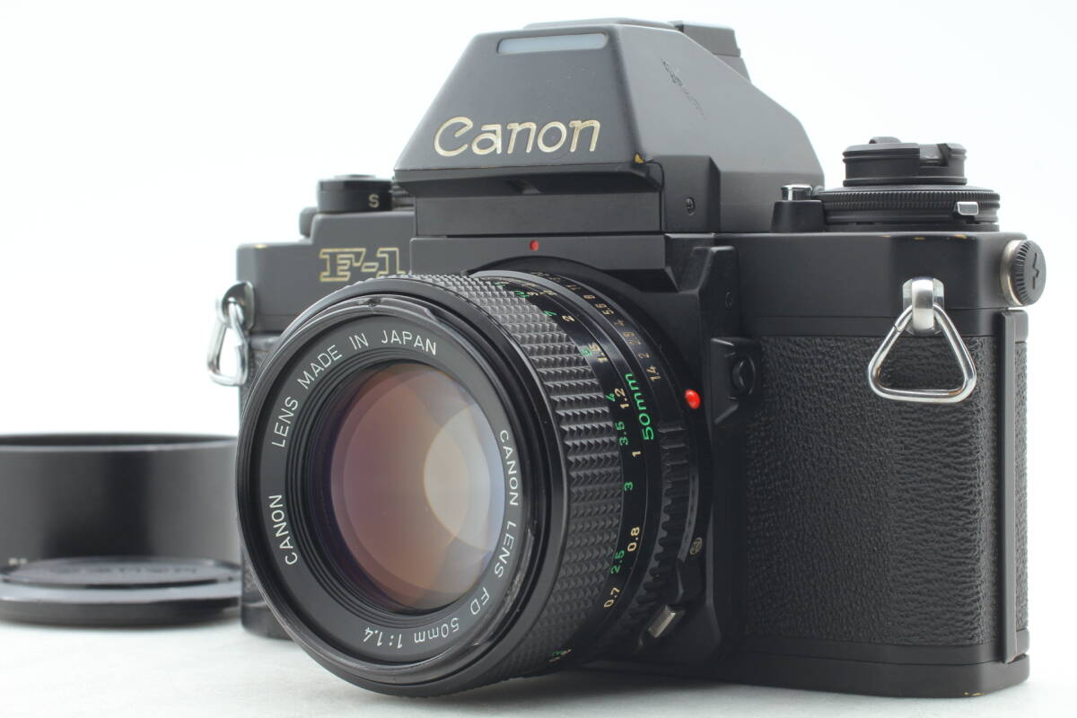 【美品】Canon New F-1 AEファインダー New FD 50mm F1.4 レンズセット 動作良好 EF-2379