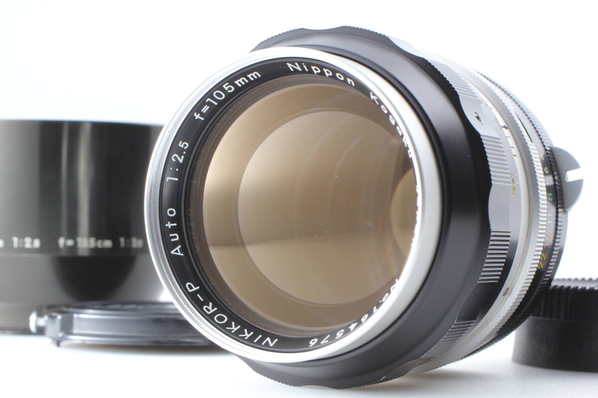 【美品】Nikon NIKKOR-P Auto 105mm F2.5 中望遠単焦点レンズ 動作良好 EF-2382