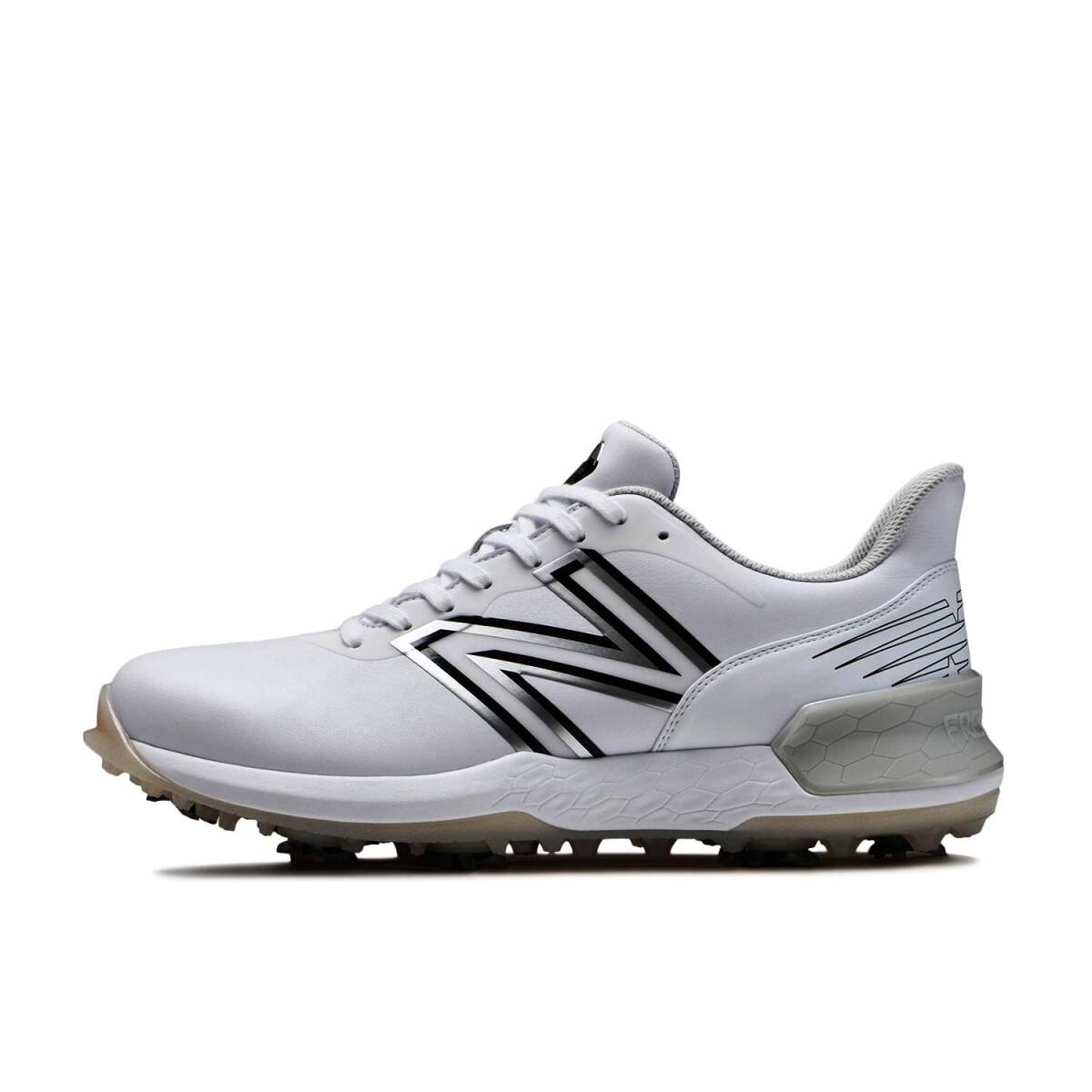 2.5万 美品 ニューバランス New Balance Golf ゴルフシューズ ソフトスパイク FRESH FOAM 2500 UG2500S3 27cm 2E ホワイト×シルバー系