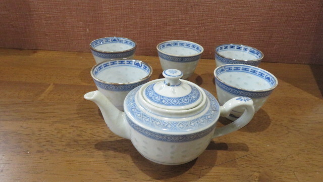 中国　景徳鎮茶器セット　蛍　煎茶器　未使用