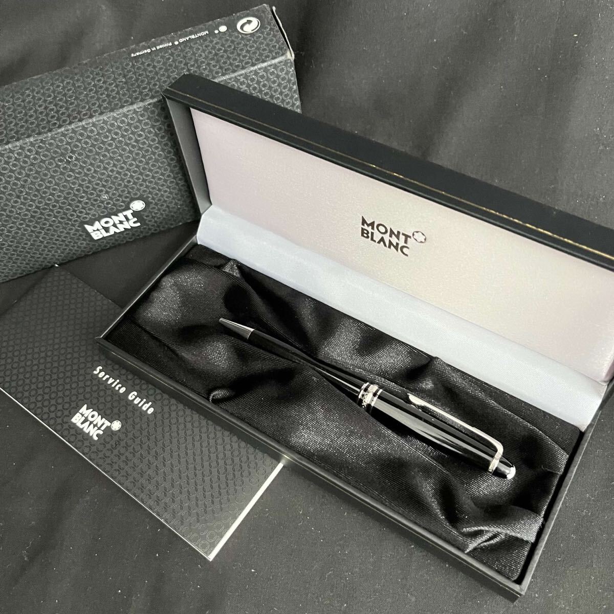 T Montblanc P164 モンブラン マイスタシュテック ボールペン ブラック BLACK 箱 ケース 取扱説明書付 T2607222