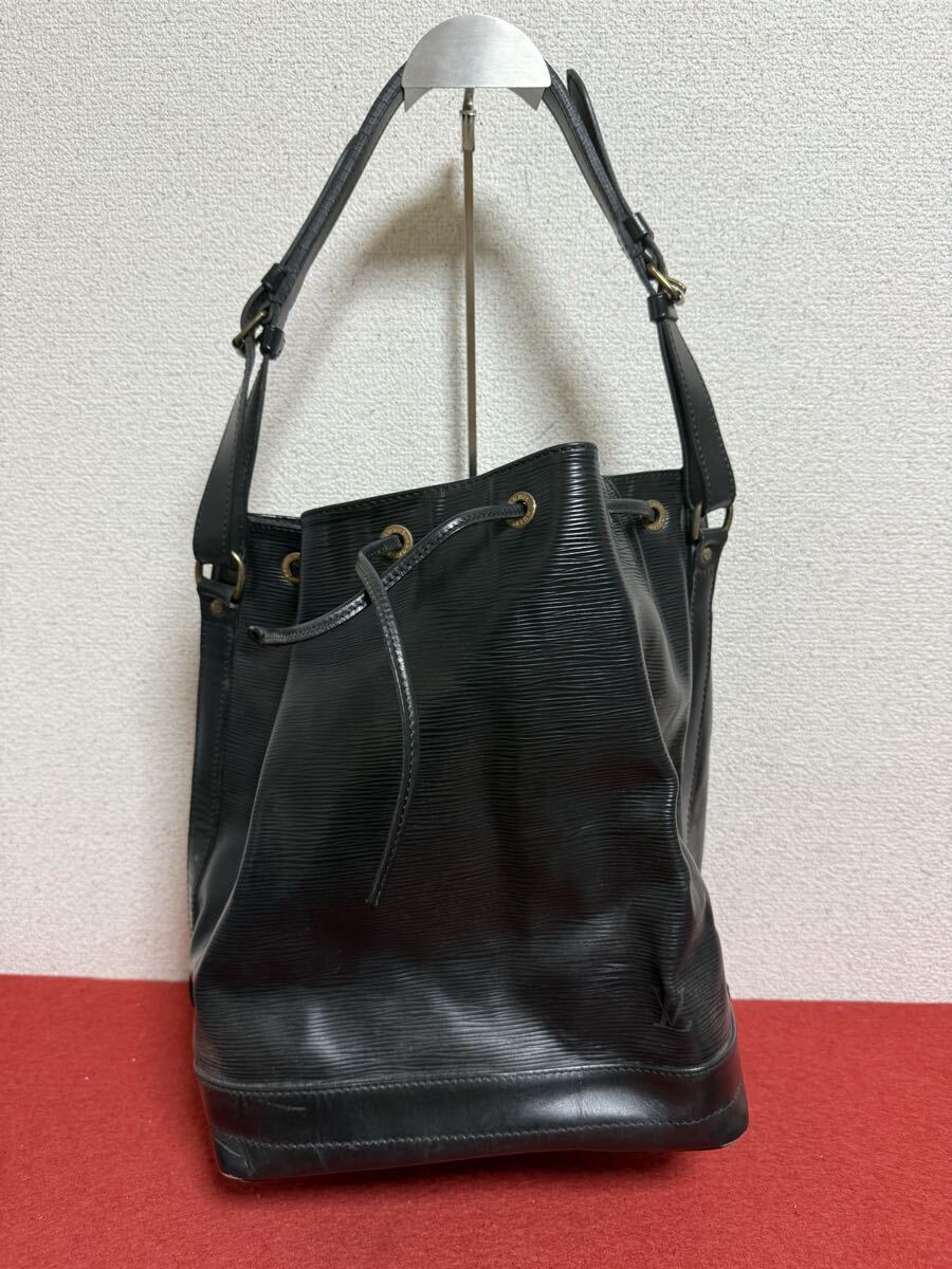 JP4757＊バッグ LOUIS VUITTON ショルダーバッグ ノエ エピ 黒 巾着 M59002＊