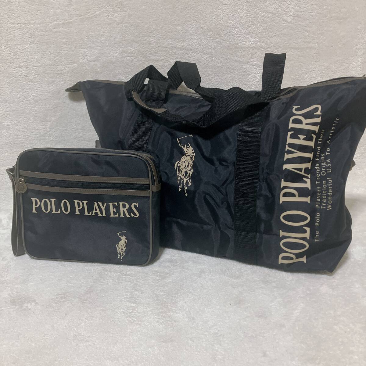 POLO PLAYERS　ブラックショルダーバッグとブラック　ナイロン　ボストンバッグ