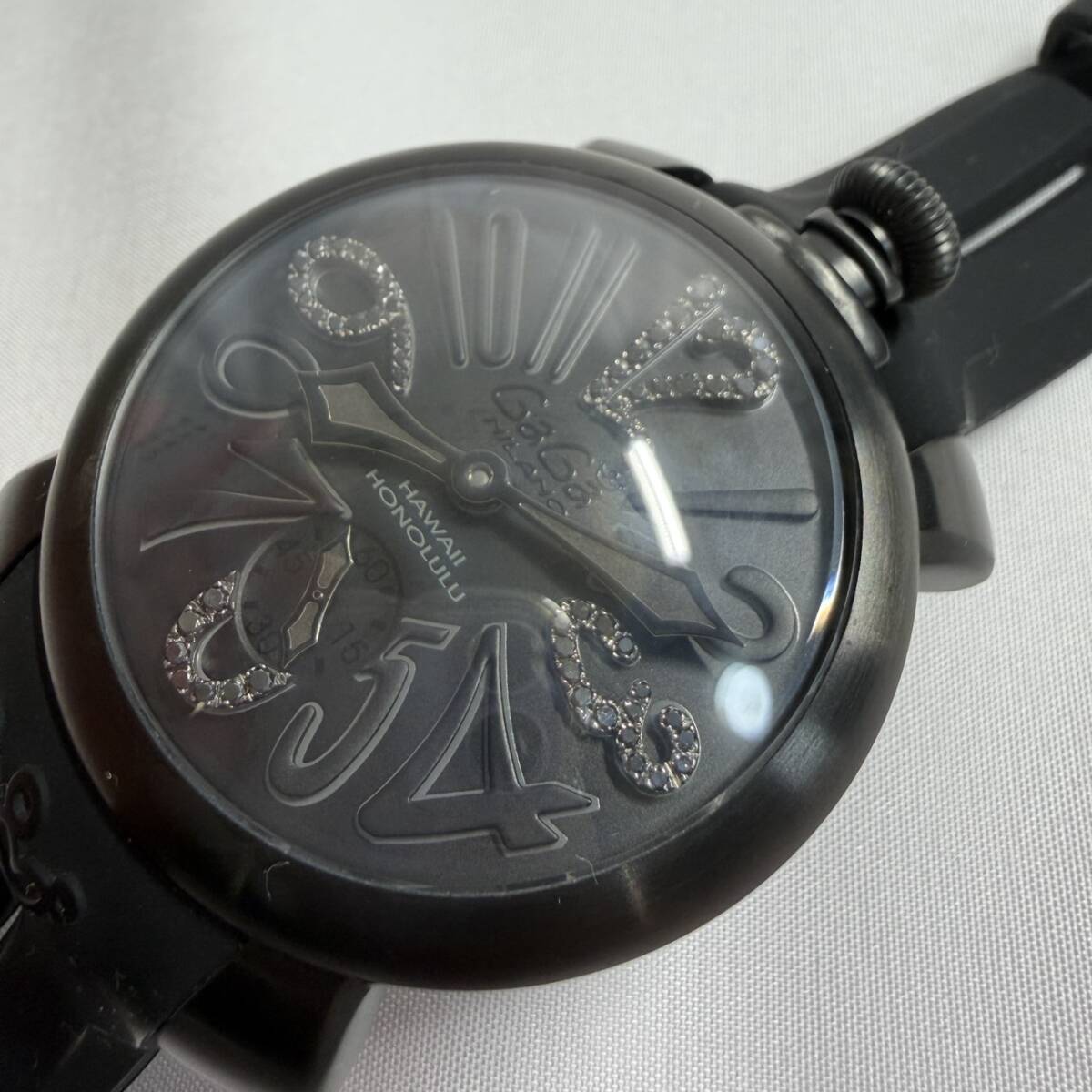 GaGa MILANO MANUALE48 LIMITED HAWAII 19/49 手巻き 稼働品 裏スケ 49本限定 ガガミラノ マヌアーレ　マニュアーレ　48mm　ハワイ限定