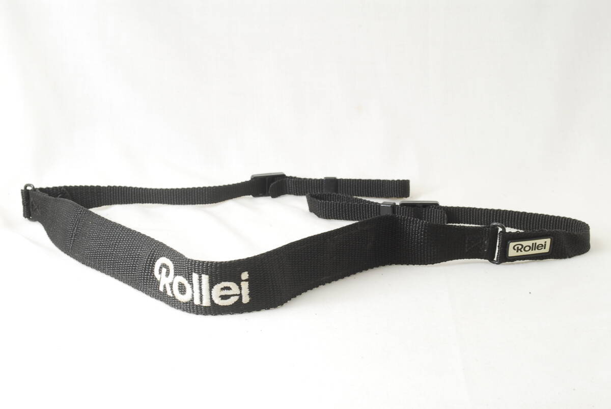 ☆Rollei ローライ 純正 カメラ ストラップ 黒色(ブラック) 刺繍文字 Rolleiflex ローライフレックス Camera Strap ショルダー ネック☆
