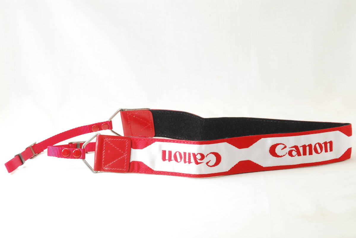 ☆新品・未使用☆Canon キヤノン 紅白 カメラ ストラップ 赤色×白色 非売品 貴重 プロ ショルダー ネック スリング Camera strap☆