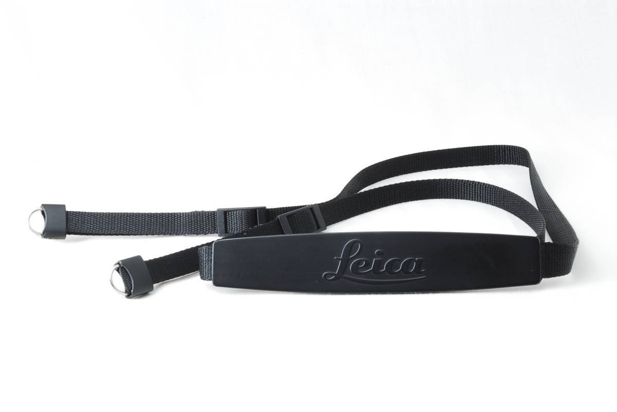 ☆LEICA ライカ 純正 カメラ ストラップ 黒色(ブラック) 金具付き 筆記体 ドイツ製 Germany M2 M3 M4 M5 M6 M7 MP等に Camera Strap☆
