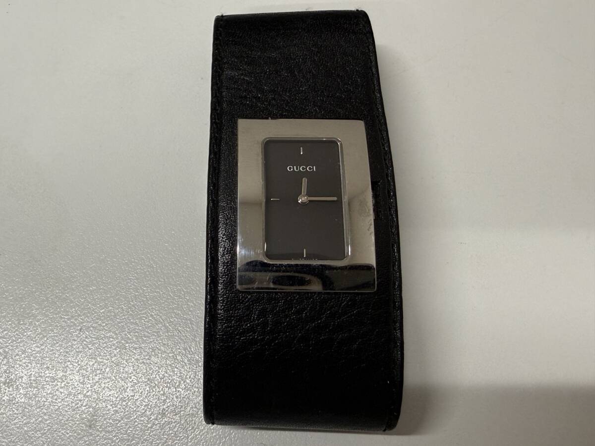 GUCCI グッチ 7800L レディース 腕時計 レザーバンド ベルト ブラック 時計 爆安 99円スタート