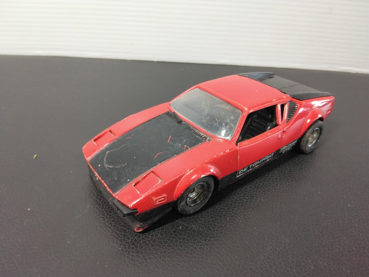 Y 当時物 ジャンク品　永大グリップ ミニカー デ トマソ パンテーラ DE TOMASO PANTERA 1/28 日本製　おもちゃ　玩具