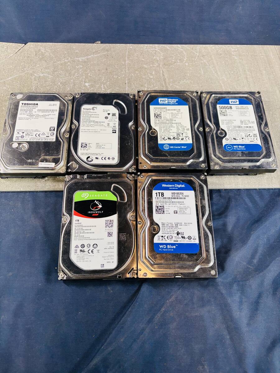 A40 HDD 6台まとめ 5.5TB 3.5インチ SATA 初期化済 CrystalInfoOK