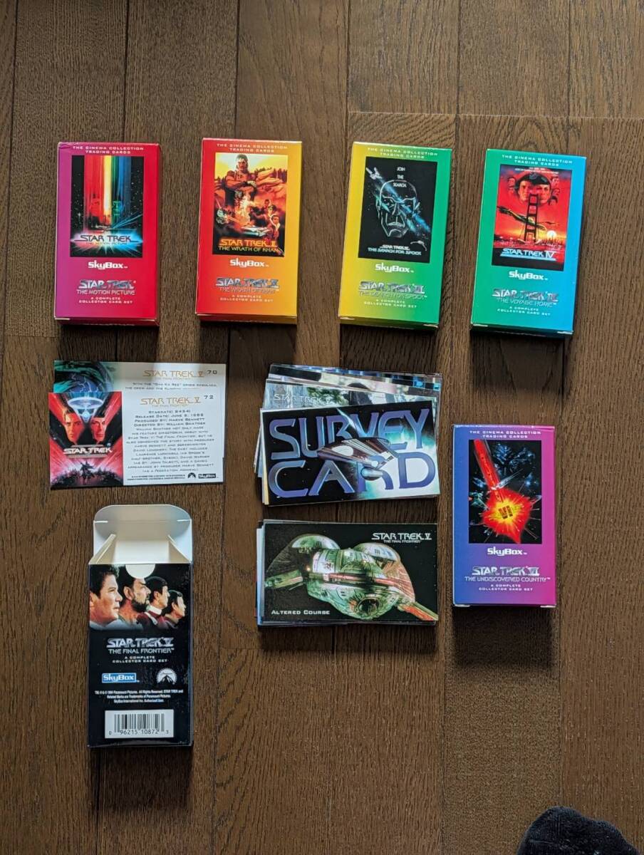 【当時物/訳あり】SkyBox スター・トレック 映画版I〜VI トレーディングカード 6BOXセット シネマコレクション（検索: カードダス