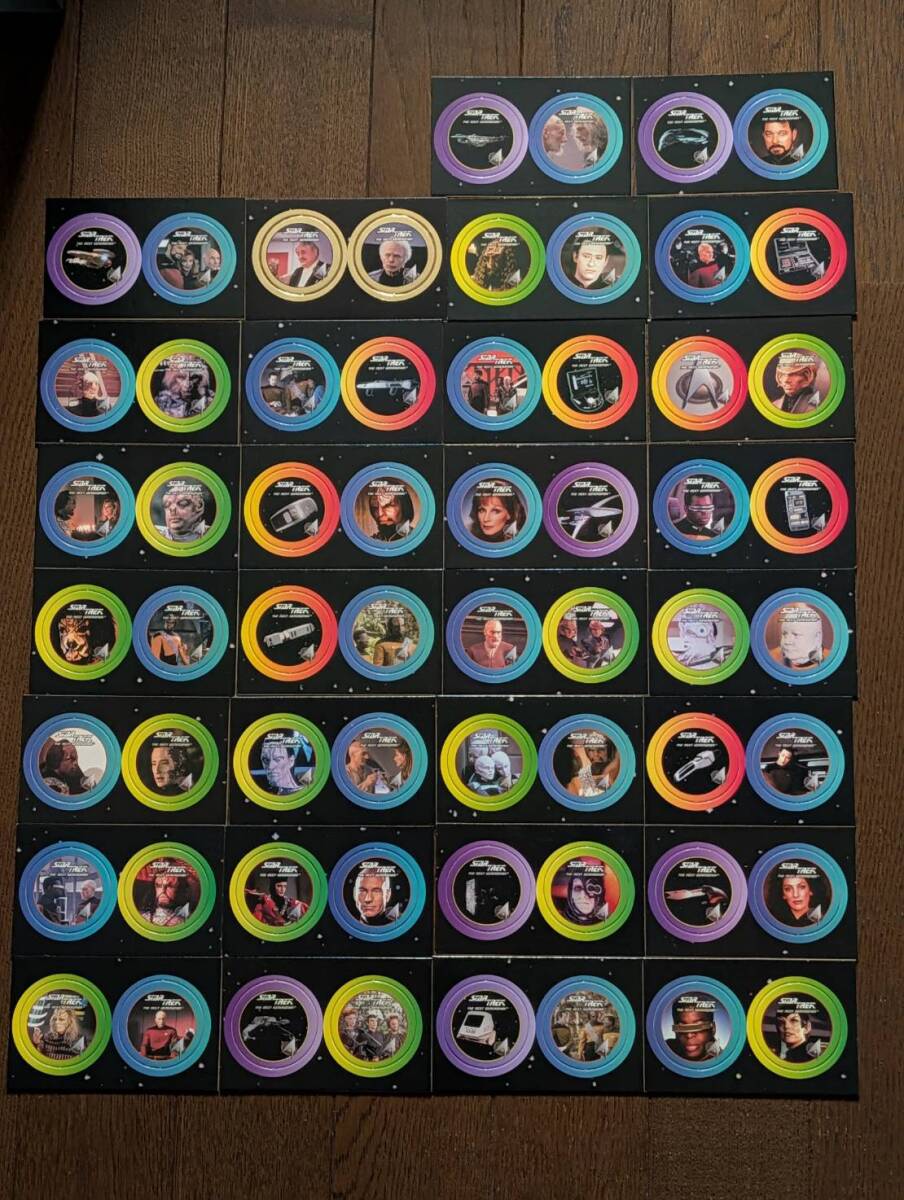 【激レア・当時物・珍品】新スタートレック POG ポグ 60枚（30シート）セット レア金フチ仕様あり 1994年 SkyBox STAR TREK TNG メンコ