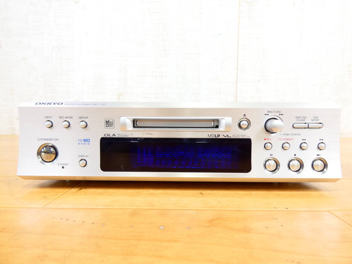 S) ONKYO オンキョー MDデッキ MD-133 Hi-MD対応 音響機器 オーディオ ④ @80 (4)