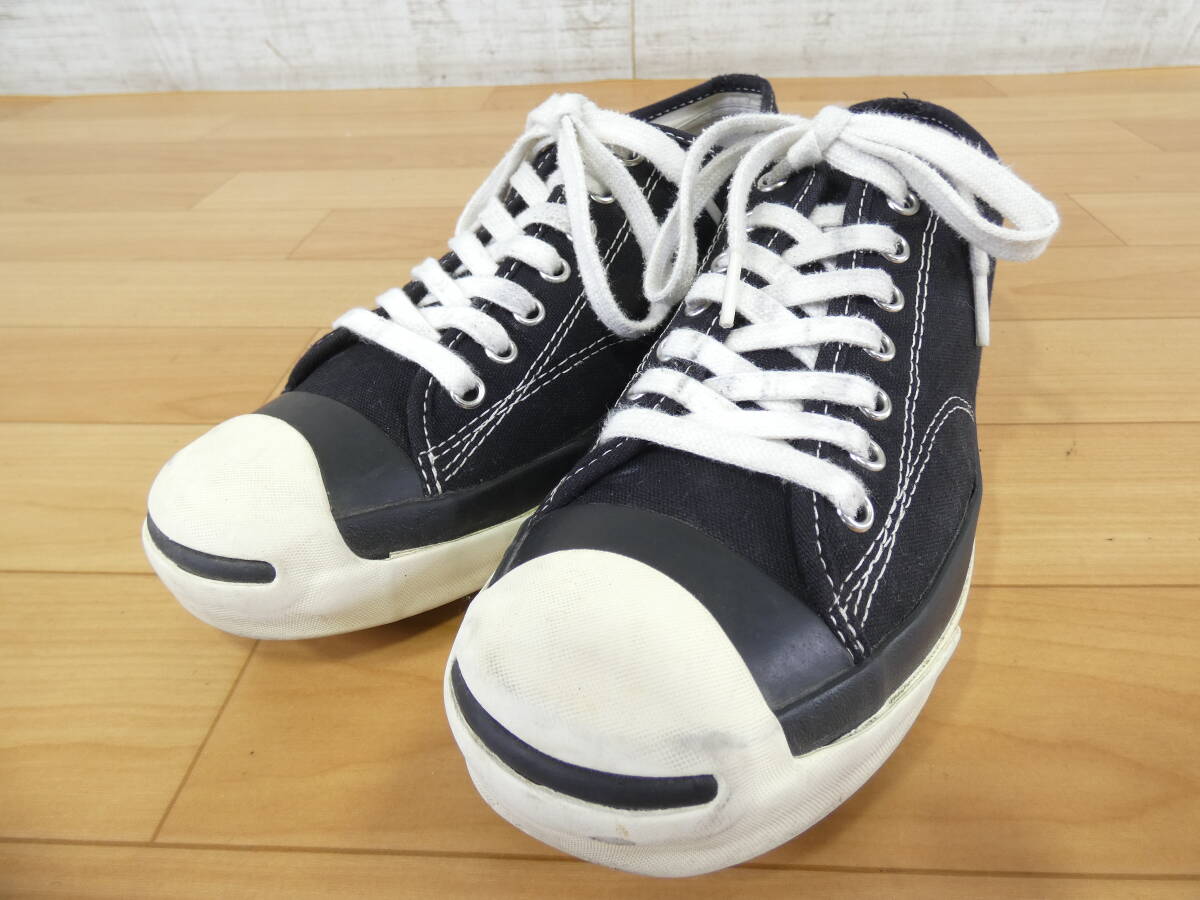 USED【CONVERCE】ICL255 JACK PURCELL CL★size:8(26,5) コンバース/ジャックパーセル/キャンバス/ブラック/グランジ/KURT/状態考慮@80