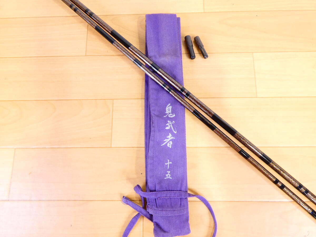 【USED!Daiwa ヘラブナ竿 鬼武者 十五★ダイワ/5本継/仕舞寸法：約103.2ｃｍ/保存袋付＠120（7）】