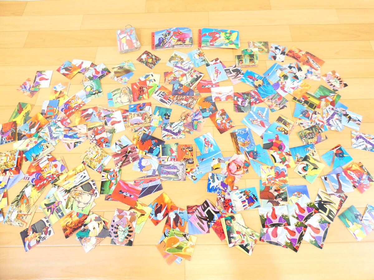 ◎ジャンク 当時もの 駄菓子屋玩具 ゲッターロボ ミニカード(大量)＆カードアルバム(3冊)セット まとめて 永井豪/石川賢 ＠送料600円(7)