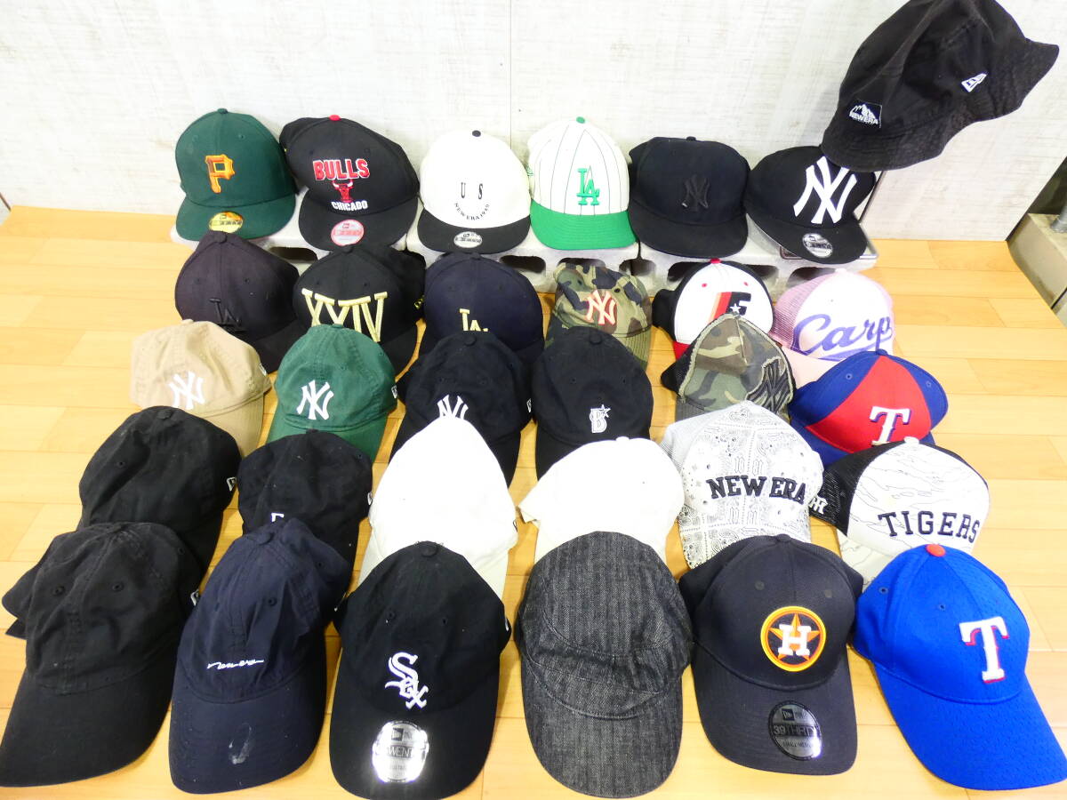 中古品【NEW ERA】CAP等 31点まとめ売り★使用感あり/現状品/ニューエラ/59FIFTY/9FORTY/9TWENTY/仕入れ/フリマ@100