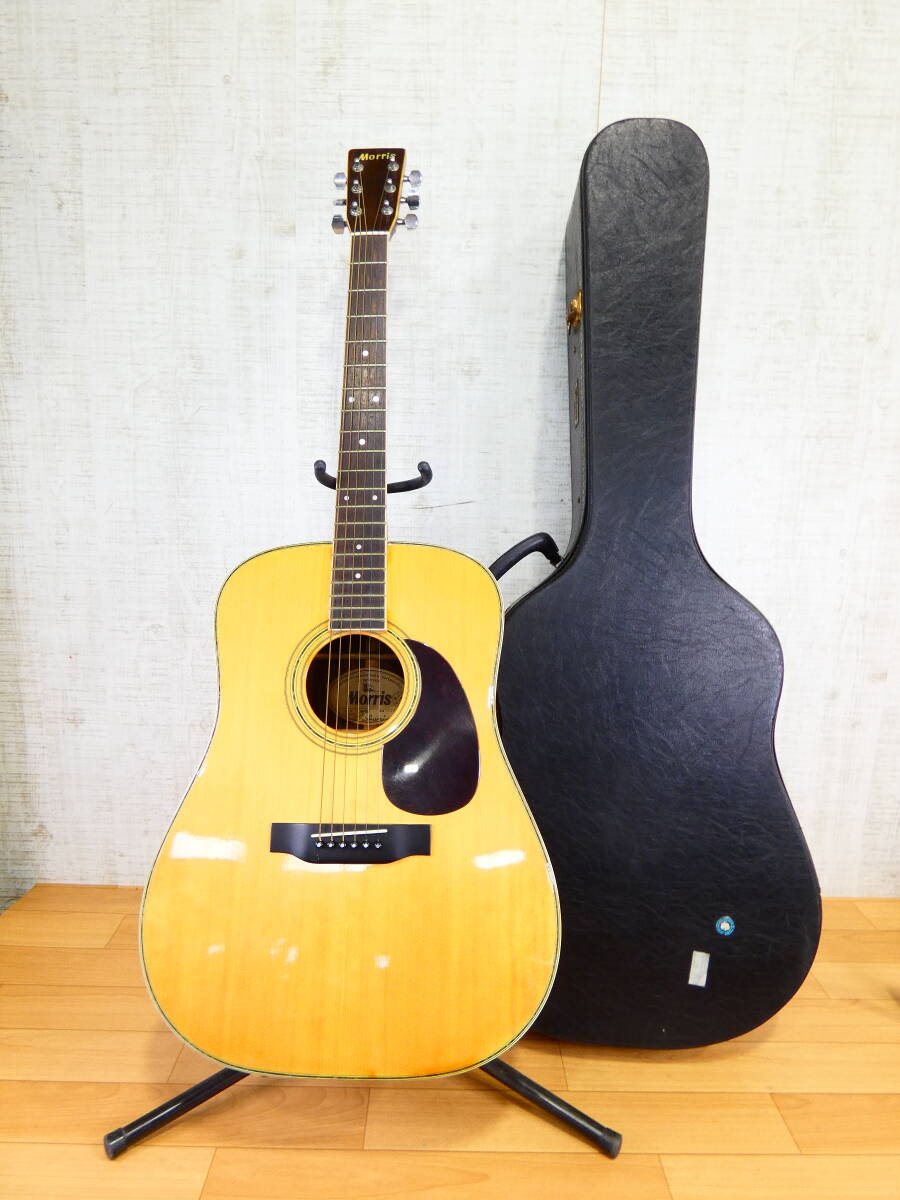 【S) USED!Morris アコースティックギター W-30★モーリス/アコギ/社外ケース付き ※現状品＠180（7）】