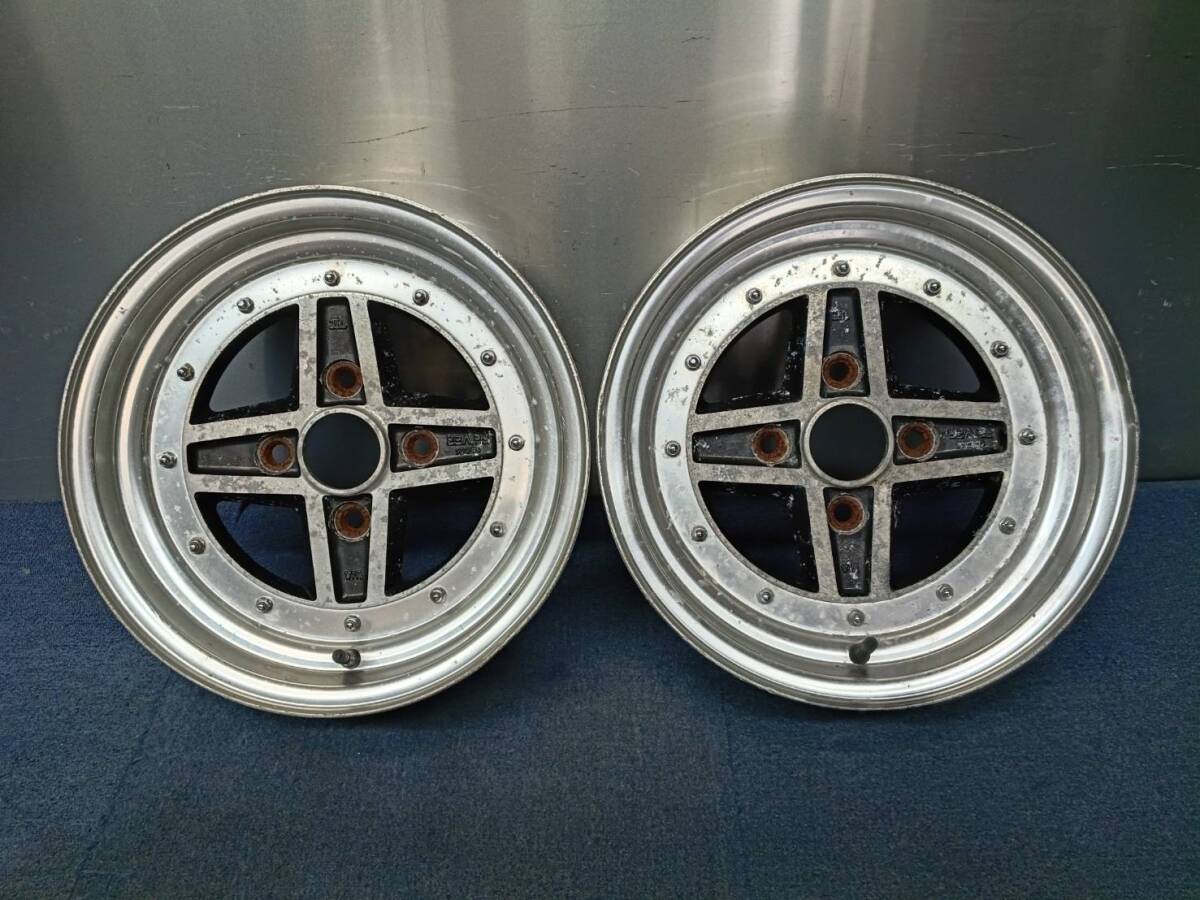 ★希少品★当時物★ ENKEI COLIN CROSS FEVER 14×6J +13(手計測) 4H-114.3 2本セット 旧車等