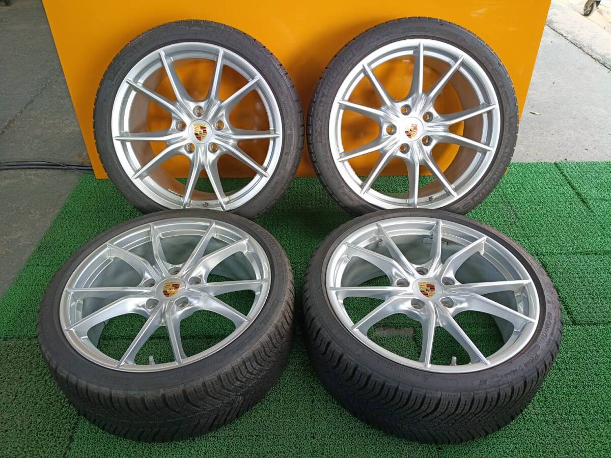 ★9分山★22年製★ ミシュランPlot Alpin 245/35R20、295/30R20　ポルシェ純正ホイール 20×8.5J/11J +49/+56 5H-130 4本セット　K876