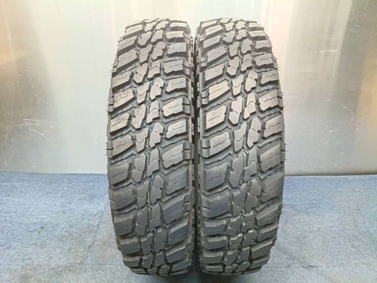 ★残り溝8.7-9.3mm★22年製★ MUDSTAR WANPAKU M/T LT185/85R16 105/103L 8PR ホワイトレター　2本セット　K878