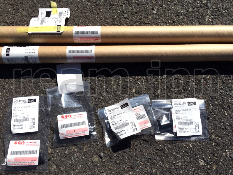 新品スズキ純正 アルトワークス HA11S HA21S HB11S HB21S HC11V HD11V モールディング ルーフエンド 左右 ルーフモール ルーフサイドモール