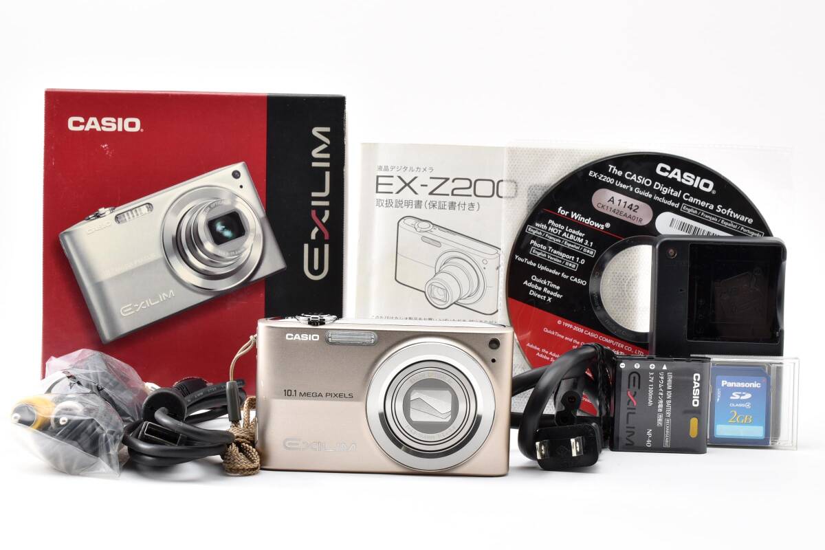 ★元箱付 美品 完動品★ CASIO カシオ EXILIM EX-Z200 ゴールド