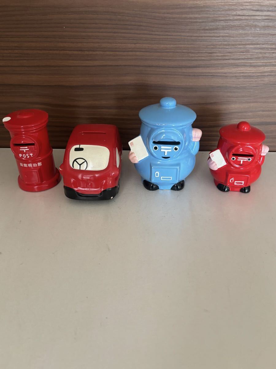 80 7.12 レトロ 陶器製 貯金箱 郵便ポスト型 ご当地