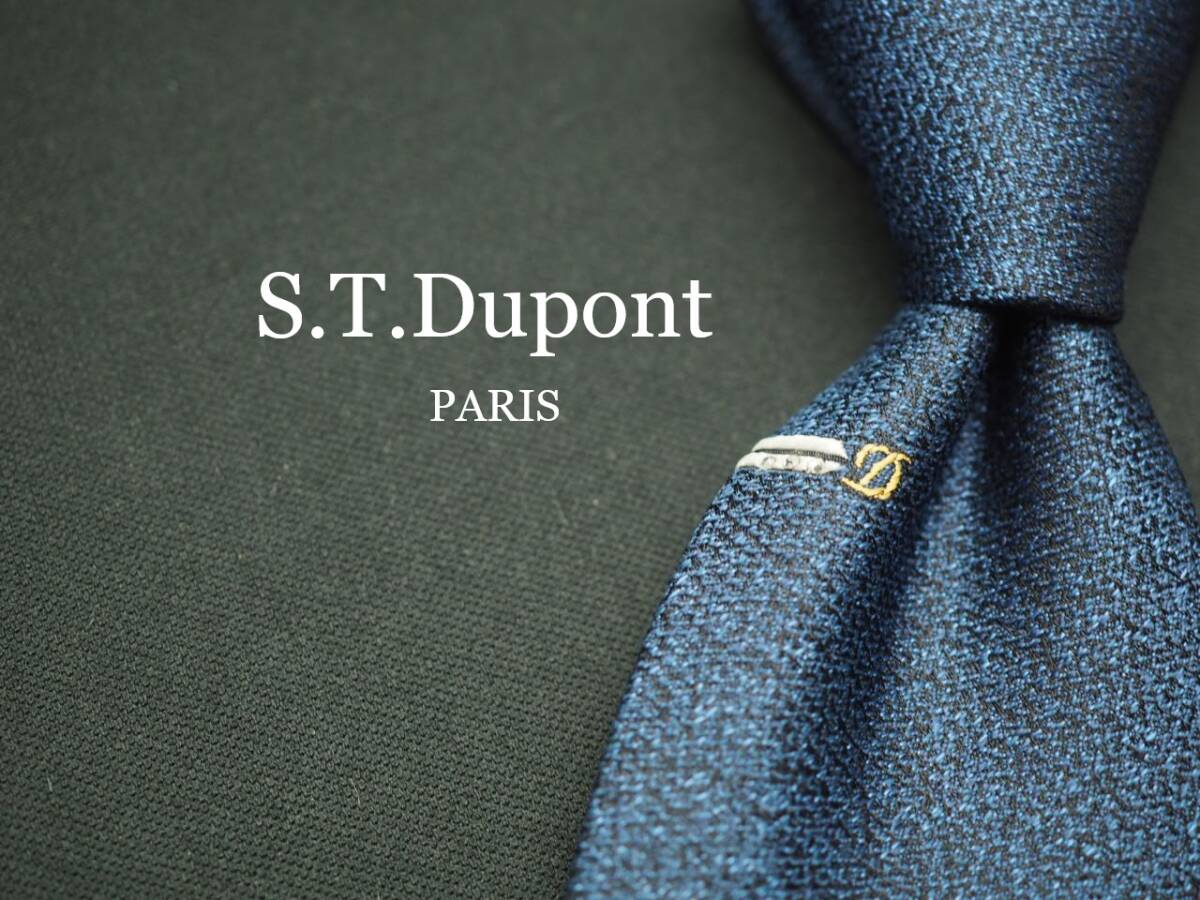 美品【S.T.Dupont デュポン】 J 2872 SILK ブランド ネクタイ 古着 良品 転売 仕入