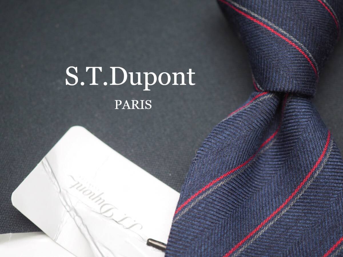 未使用品【S.T.Dupont デュポン】 J 2875 SILK ブランド ネクタイ 古着 良品 転売 仕入
