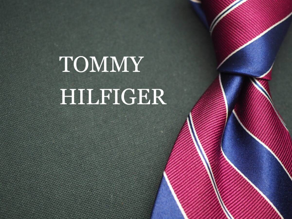 美品【TOMMY HILFIGER トミーヒルフィガー】 K 1073 SILK ブランド ネクタイ 古着 良品 転売 仕入