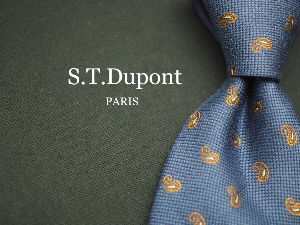 美品【S.T.Dupont デュポン】 K 1328 SILK ブランド ネクタイ 古着 良品 転売 仕入