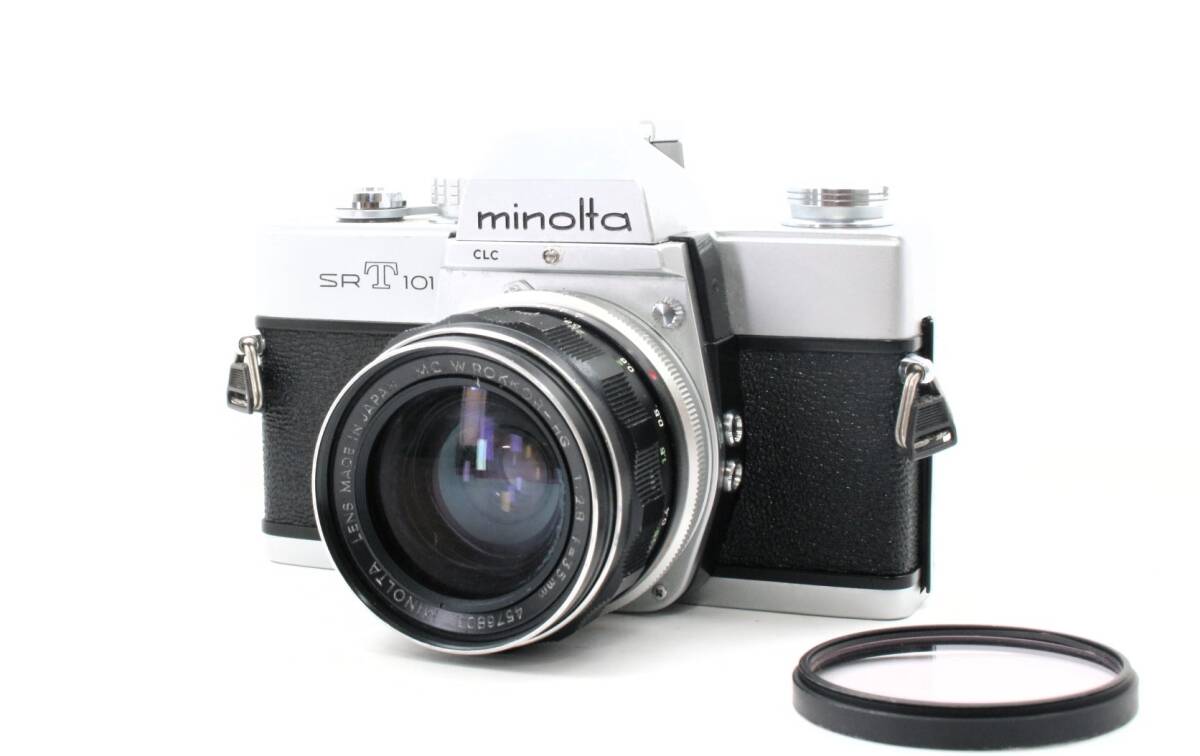 【シャッター〇】MINOLTA SRT101 シルバー MINOLTA MC W.ROKKOR 2.8mm F3.5 フィルム 一眼レフ カメラ MF 広角 単焦点 レンズ付き