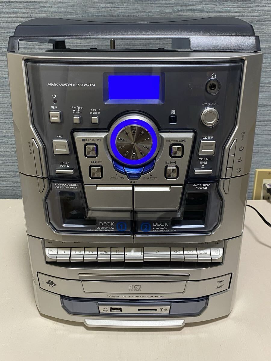 とうしょう　マルチコンポNEXT HF-638PE 稼働品　スピーカーなし CD レコード　ラジオ　テープ　リモコン　説明書　付き