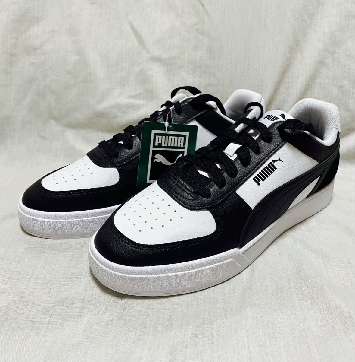 新品 正規品 PUMA メンズ レザー スニーカー ケーブンMIX 白黒 28cm プーマ