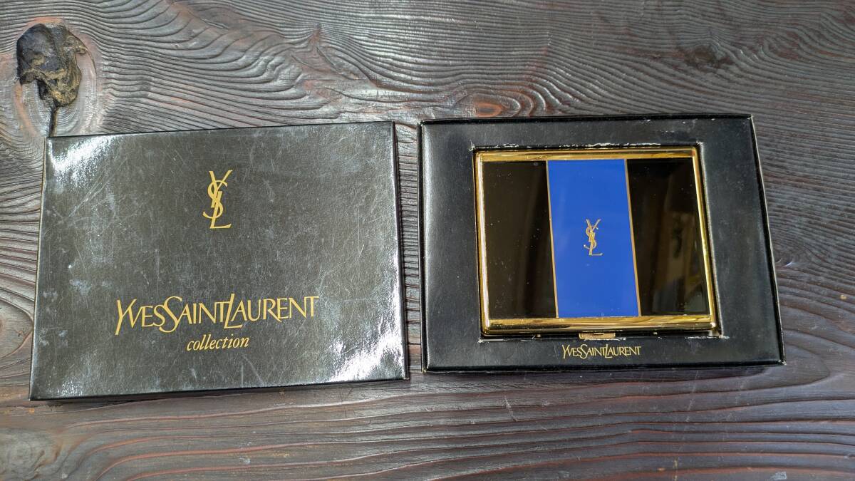 未使用品◆Yves Saint Laurent YSL イブサンローラン シガレットケース カードケース YS-53 ツートン◆化粧箱付　