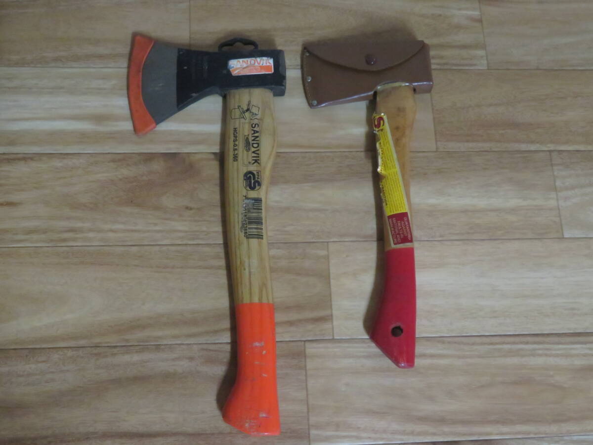 美品! BAHCO (バーコ) Hatchet HGPS-0.6-360 / HULTAFORS HULTS BRUK AGDOR Sweden 手斧 2点セット まとめ売り 室内保管品 