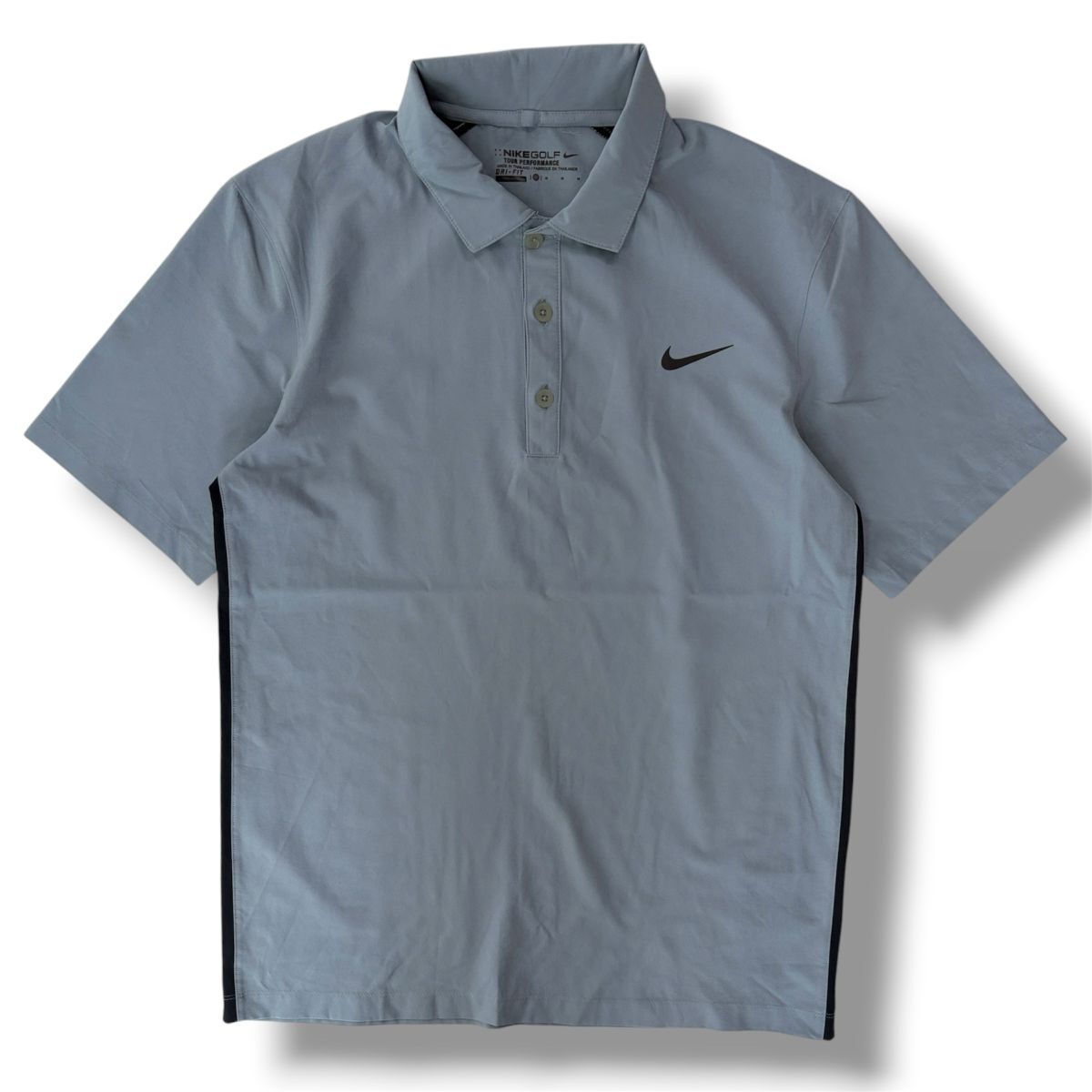 国内正規★ NIKE GOLF ナイキ ゴルフ TOUR PERFORMANCE 春夏用 ドライストレッチ 半袖ポロシャツ グレー系 Mサイズ DRI-FIT ゴルフウェア