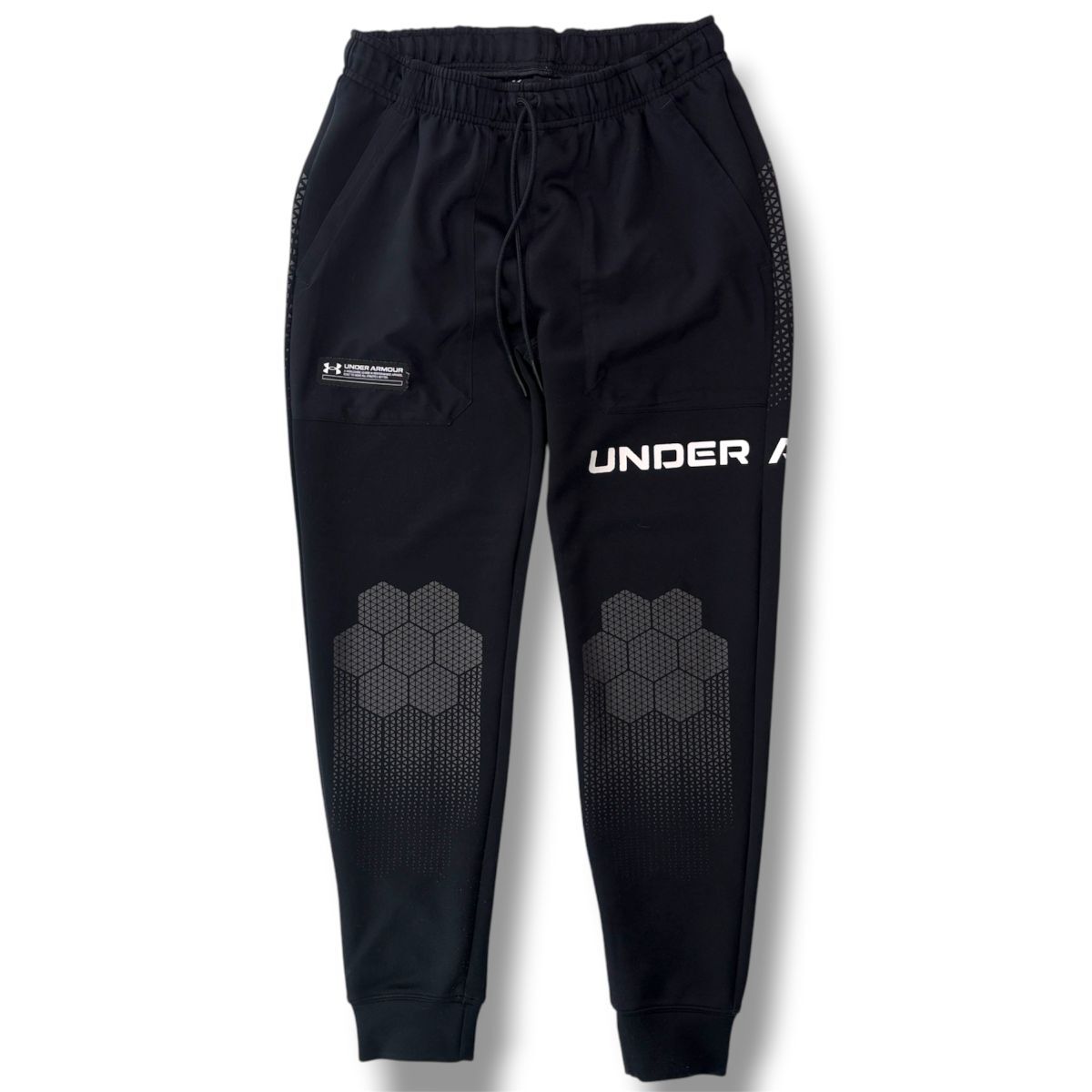 国内正規品★ UNDER ARMOUR アンダーアーマー メンズ UA パフォーマンス ニット ハイブリッド パンツ 黒 Mサイズ スポーツウェア ジャージ