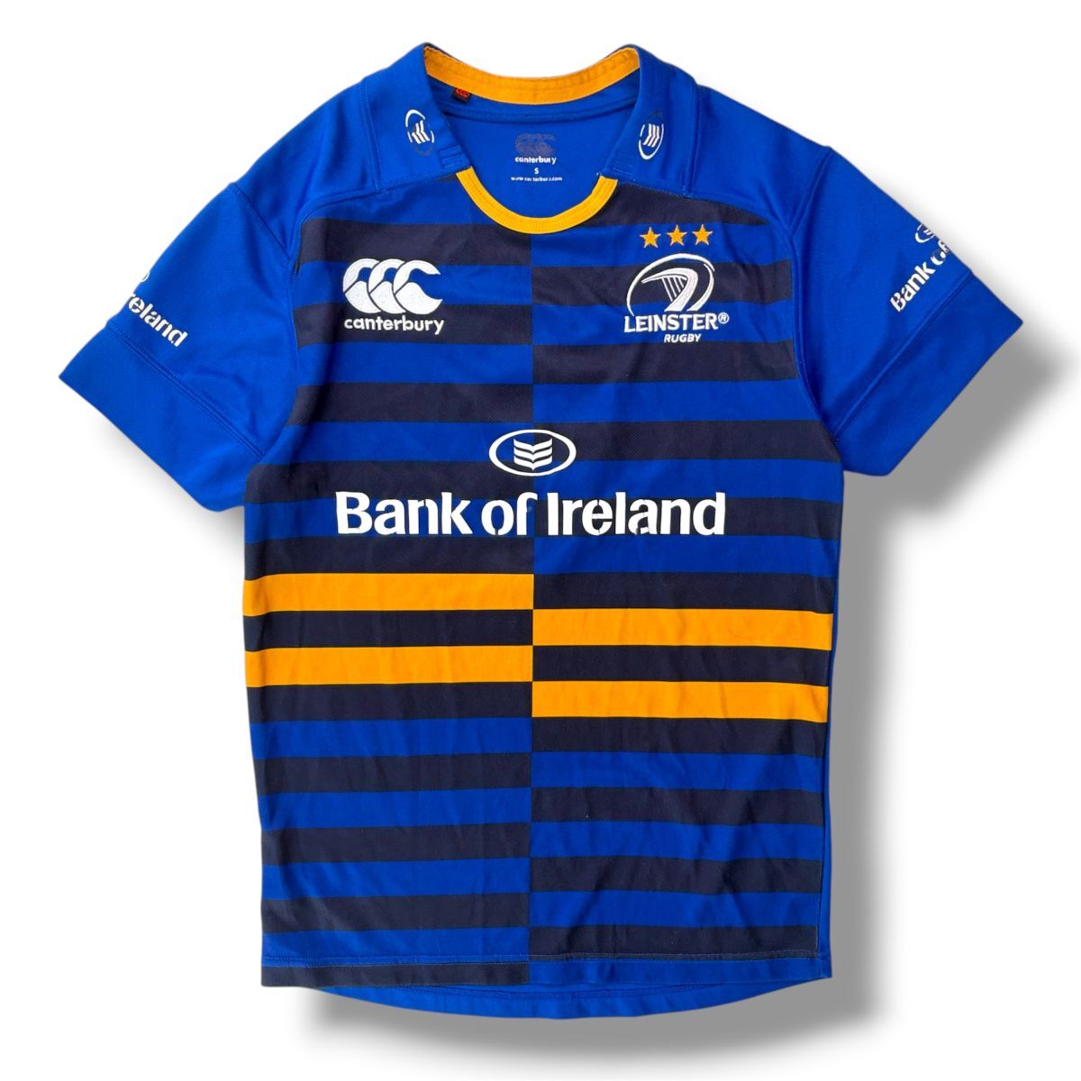 国内正規品★Canterbury カンタベリー URC 14/15シーズン Leinster レンスター HOME 半袖 ラグビー ユニフォーム 青系 Sサイズ