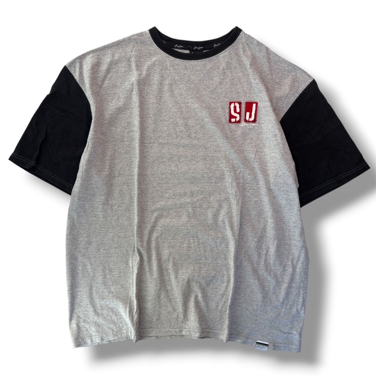 Sean John ショーンジョン メンズ 半袖 Tシャツ グレー/黒 XXLサイズ 大きめ オーバーサイズ JAY-Z HIPHOP B系 ヴィンテージ Y2K