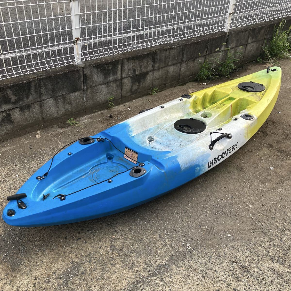 TKK350 DISCOVERY ディスカバリー タンデムカヤックシットオンカヤック 全長約290cm 現状品宇都宮市引取限定