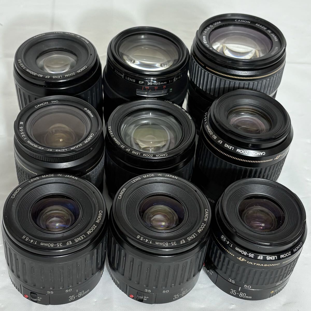 Canon キャノン　ZOOM LENS　 EFレンズ　EF-S 17-82mm EF 80-200mm EF 35-80mm EF 28-80mm 1:3.5-5.6 35-105mm 他　まとめ売り　ジャンク