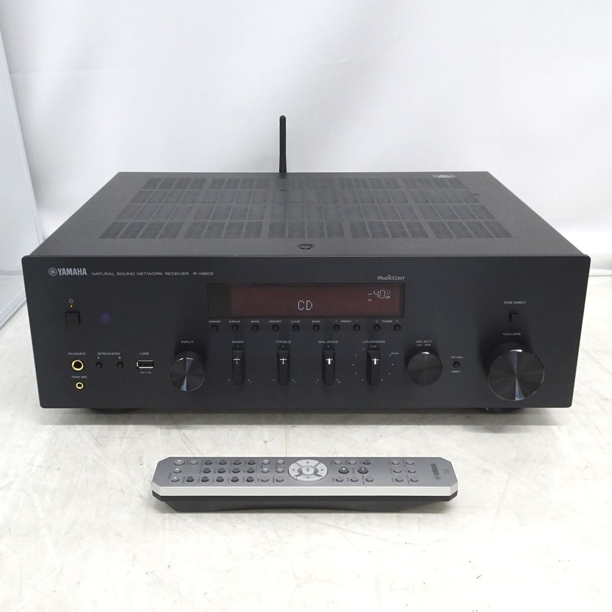 YAMAHA R-N803 ネットワークレシーバー ブラック （Bluetooth対応、パワーアンプ、ハイレゾ対応）【中古/動作品】#442093
