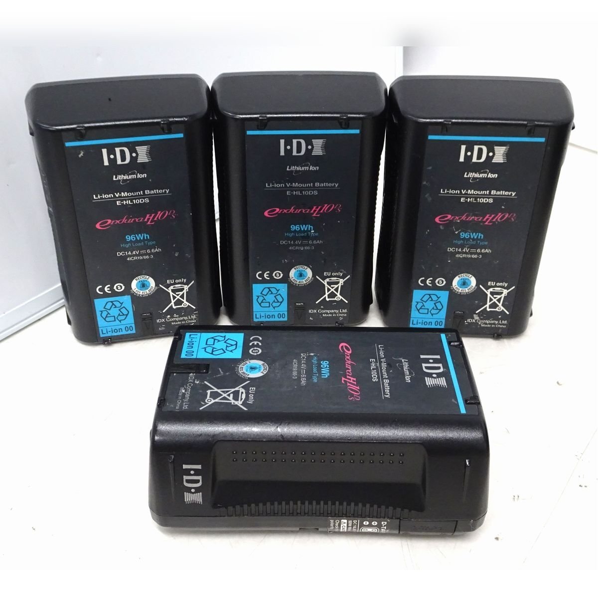IDX E-HL10DS リチウムイオンバッテリー 4個セット Vマウント【中古/充電・動作品/現状品】#447658-9